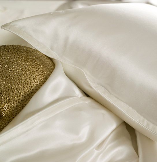 Sichou Seiden-Bettwäsche Satin White - uni